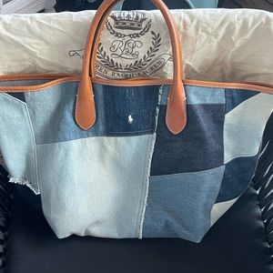 Ralph Lauren medium Bellport denim tote